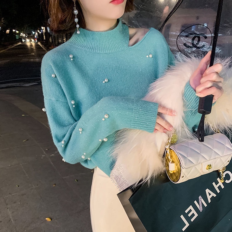 Multiplication half turtleneck sweater women 2023 phong cách mới bầu không khí giáng sinh năm mới áo len đỏ kiểu pháp phong cách phương tây quây hàng đầu q