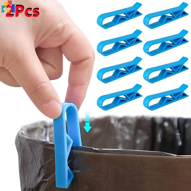 Bộ 2 Kẹp Cố Định Túi Rác Chống Trượt Thông Dụng Cho Nhà Bếp Nhà Tắm