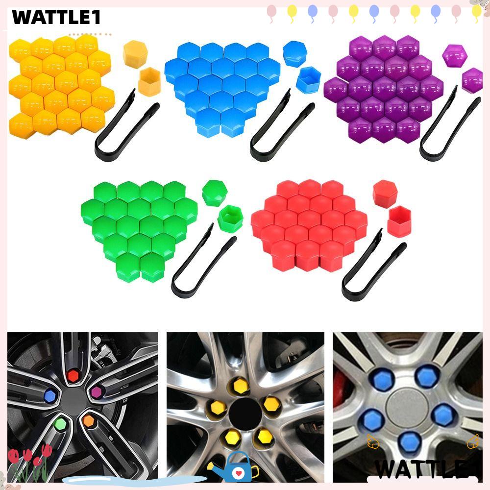 Set 40 Nắp Đậy Ốc Bánh Xe Hơi 5 Corlors Di Động 17mm Bảo Vệ Ngoài 19mm Cho VW / Golf / Xe Hơi