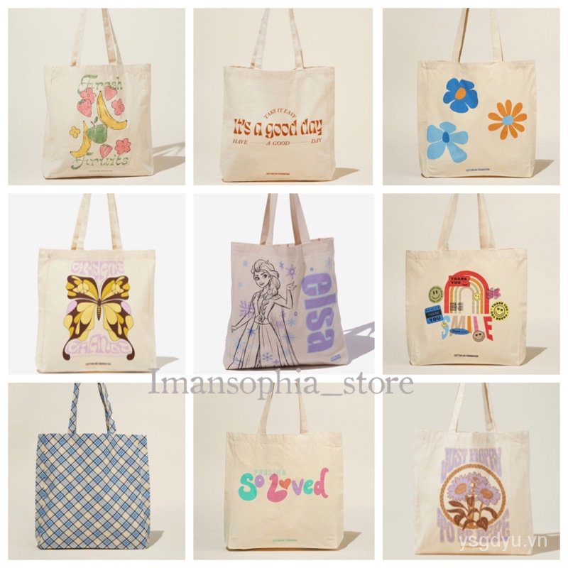 Cotton ON Túi Tote Canvas N4TD
