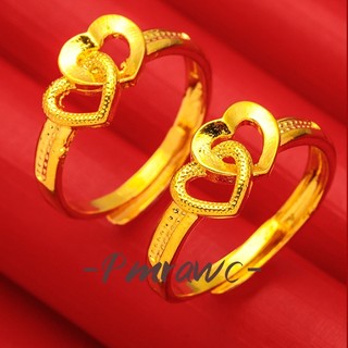 Pmrawc | nhẫn hở mạ vàng 24k hình tim xinh xắn fs1704