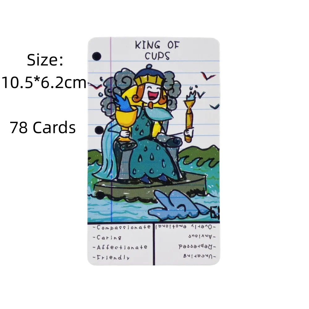 Doodle Tarot cards Deck Fortune Telling Game Divination Tools