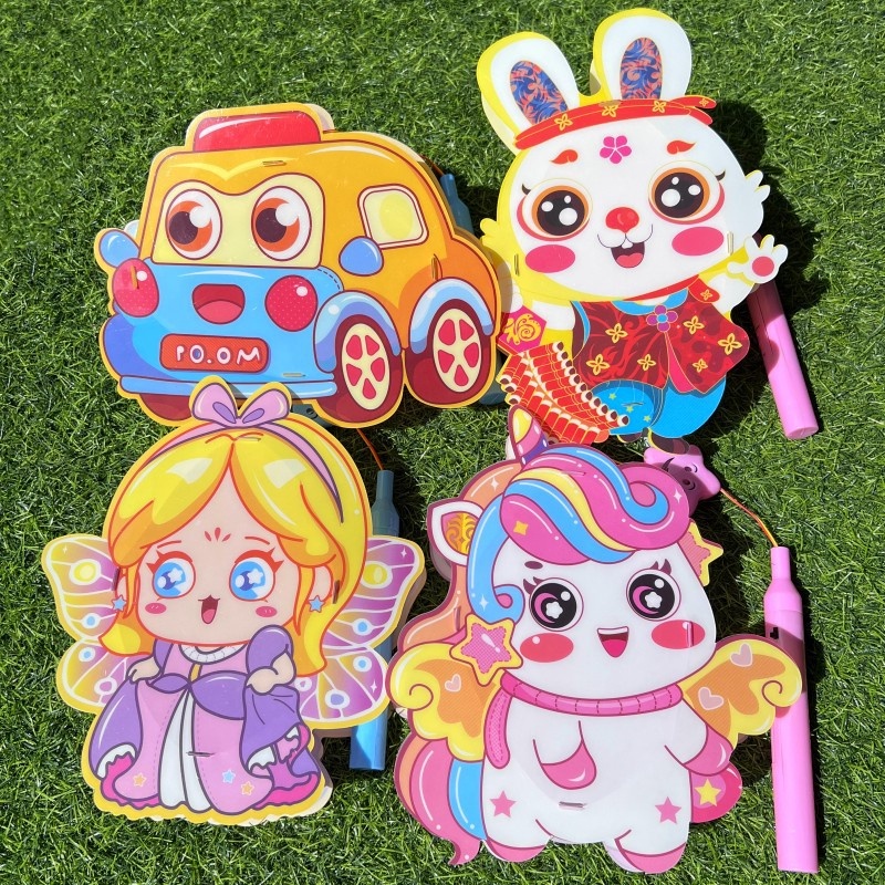 Lồng đèn Đèn trung thu có gắn đèn led phát sáng với nhiều hình dáng hoạt hình dễ thương cho bé mẫu mới 2023 siêu hot