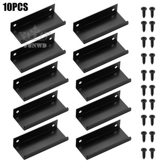 【FUNWD】10X Mounted Square Finger Cabinet Cupboard Kitchen Door Pull Trim Handle