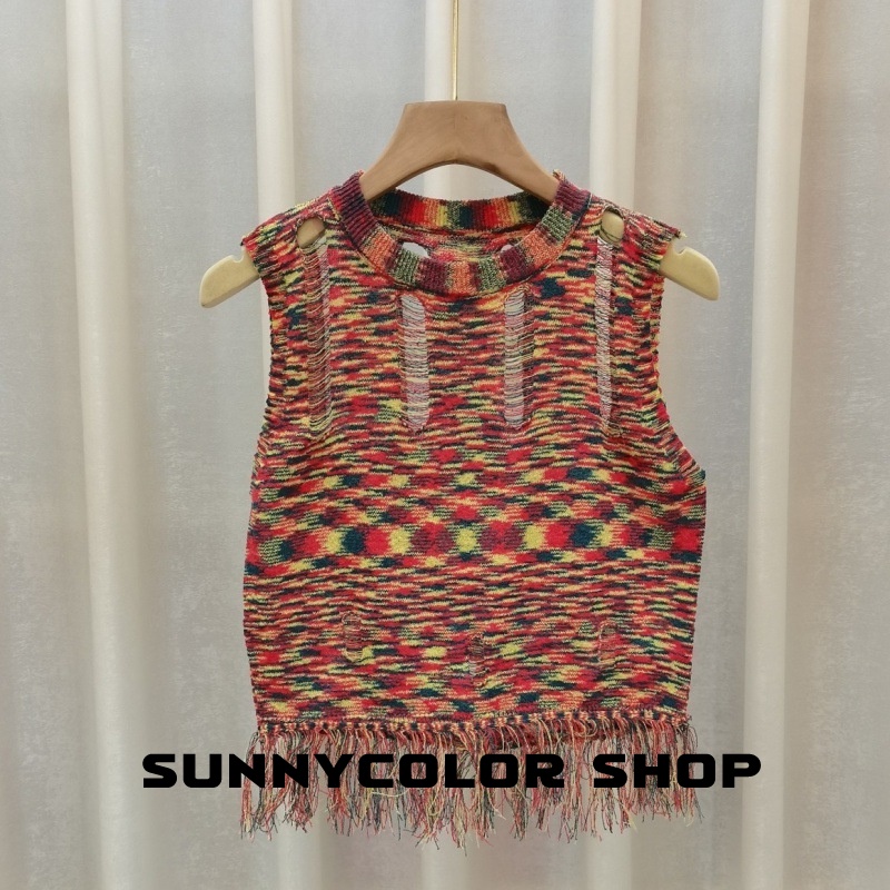 SUNNYCOLOR áo phông áo thun nữ croptop baby tee Thời trang hàn quốc  A99J2PX
