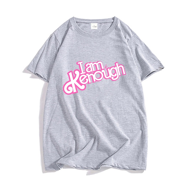 Áo Thun 100% Polyester Cổ Tròn Dáng Rộng In Chữ I Am Kenough Barbenheimer Thời Trang Mùa Hè Cho Nam Giới