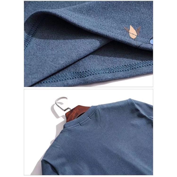 Áo Thun Tay Dài Cổ Tròn Thời Trang Mùa Thu Cho Nữ