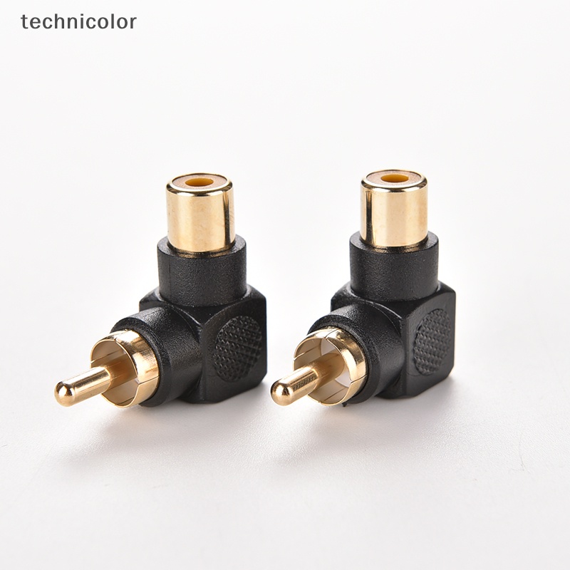 Giảm giá 1 cái rca nam sang nữ đầu nối m / f bộ chuyển đổi âm thanh av plug 90 right-angle shop