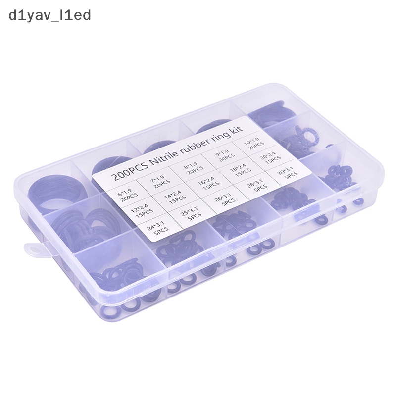 DD 200 cái/bộ O Ring Kit hydrolock cao su O-ring máy giặt Gasket niêm phong các loại ED