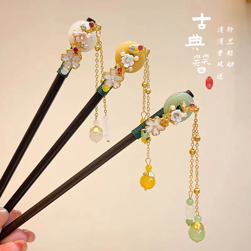 Trâm Cài Tóc hình bướm mặt dây chuyền Đơn Giản Phong Cách Trung Hoa Phụ Kiện Tóc Cho Nữ