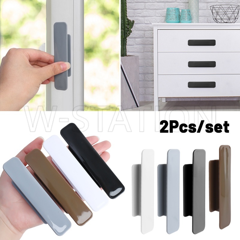 Tay Nắm Cửa Dạng Trượt Hình Chữ Nhật Tự Dính Đa Năng Cho Nhà Bếp