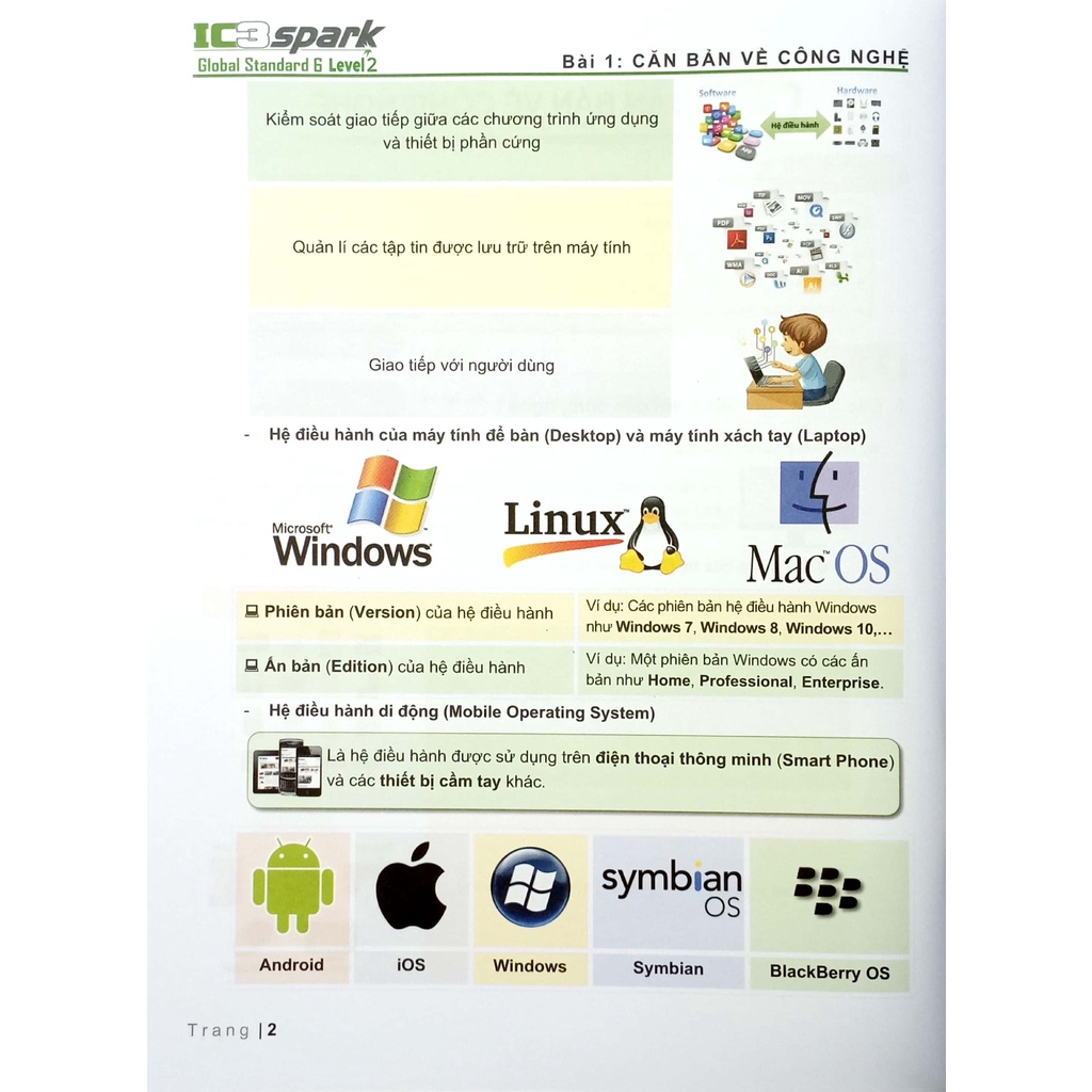 Tăng Cường Tin Học Quốc Tế - IC3 GS6 Spark Level 2 - Dành Cho Lớp 4