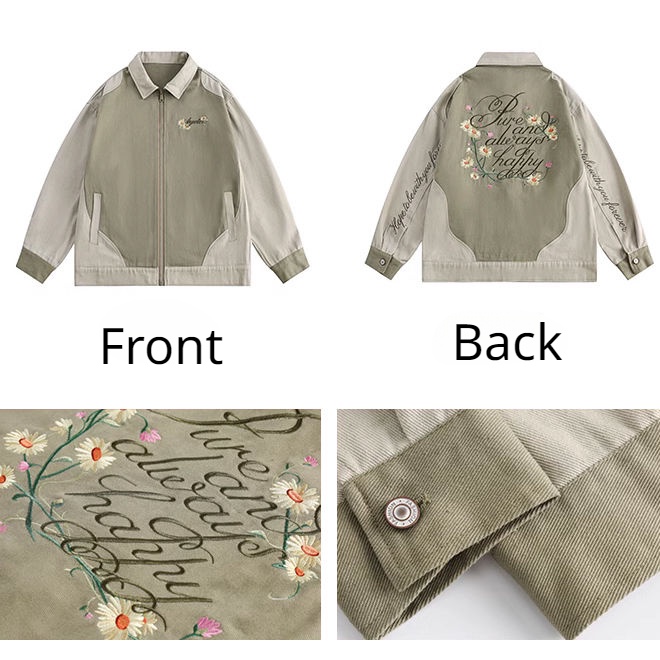 IELGY Áo Khoác Dáng Rộng Phong Cách Harajuku Retro Mùa Thu Cho Nữ