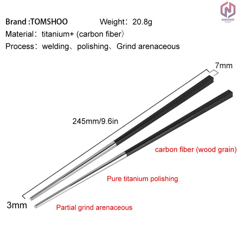 Đũa Titan Với Một Cặp Sợi Carbon