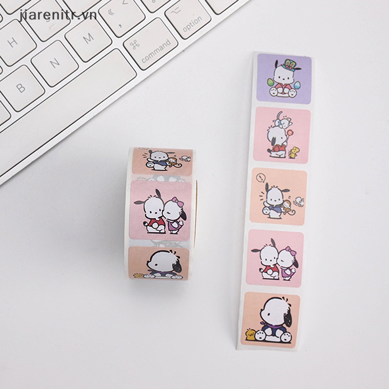 Cuộn 500 Miếng Dán Hoạt Hình Chó Sanrio ers Kuromipacha Dễ Thương Dùng Làm Quà Tặng
