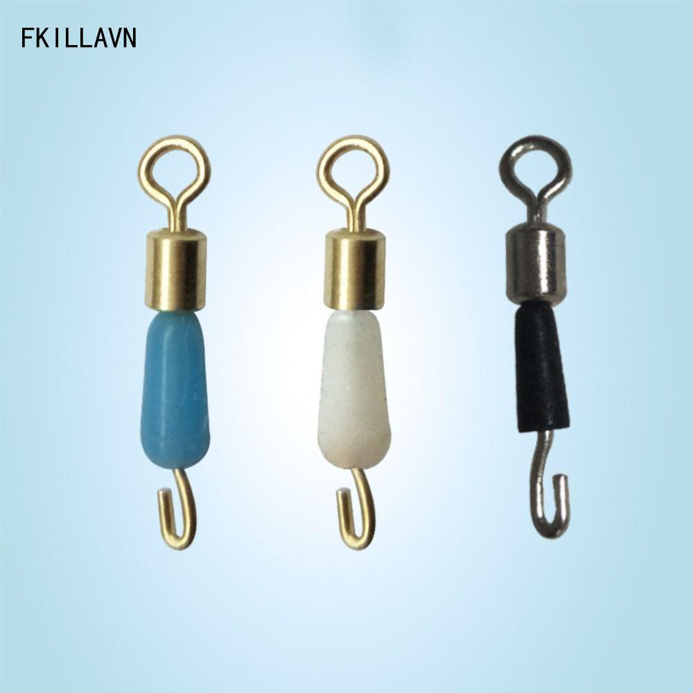 Fkilla5 30 cái bộ nạp phương pháp xoay, thay đổi nhanh bộ nạp câu cá bằng đồng silicone xoay, đen xanh trắng 8-hình móc jig phụ kiện câu cá