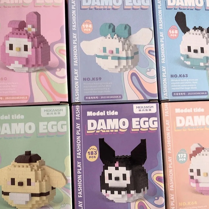 Khối xây dựng dễ thương khối nano phim hoạt hình búp bê khối xây dựng đồ chơi giáo dục trẻ em quà tặng sinh nhật