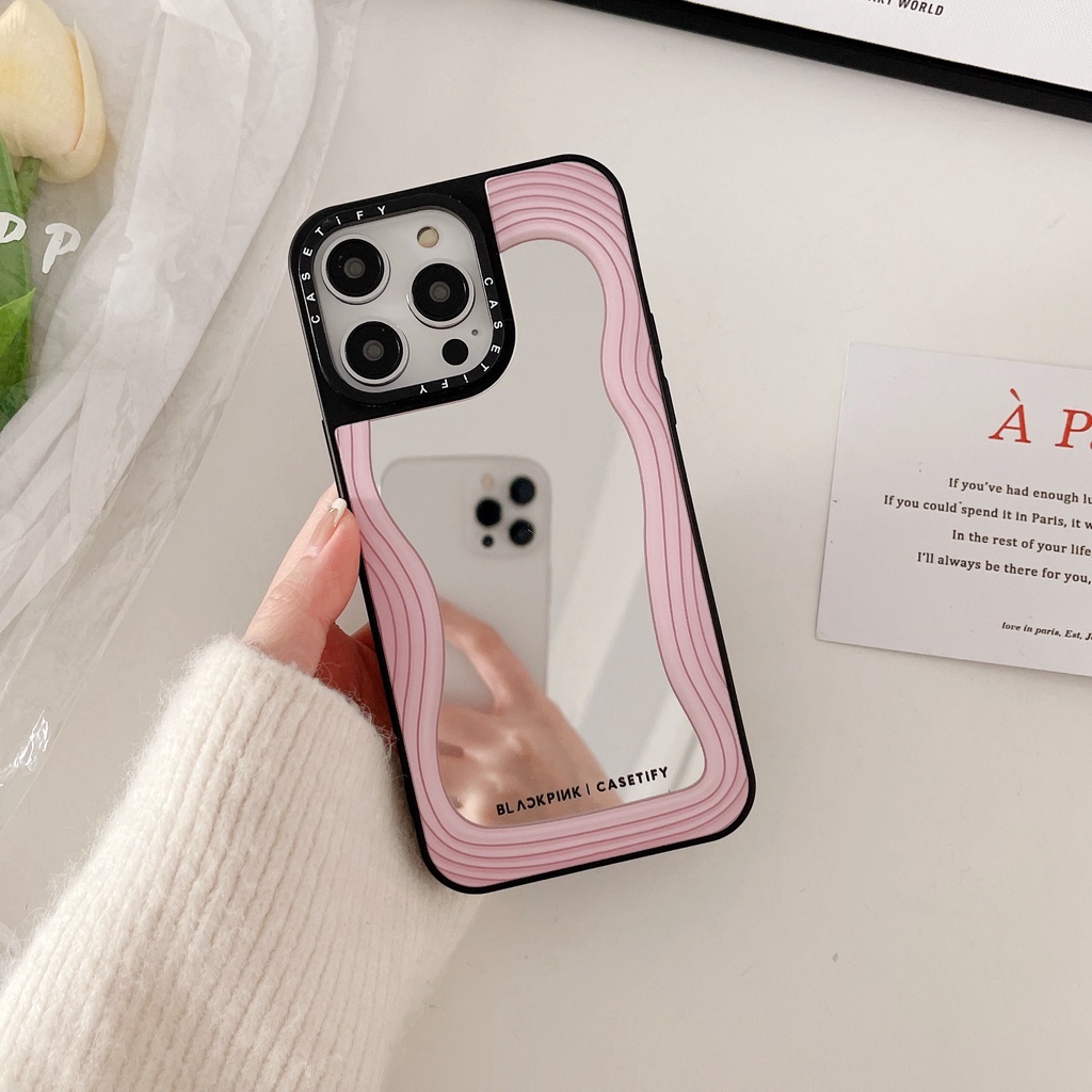 Blackpink mirror casetify phone case cho iPhone 15 14 13 12 11 pro max plus, vỏ cứng