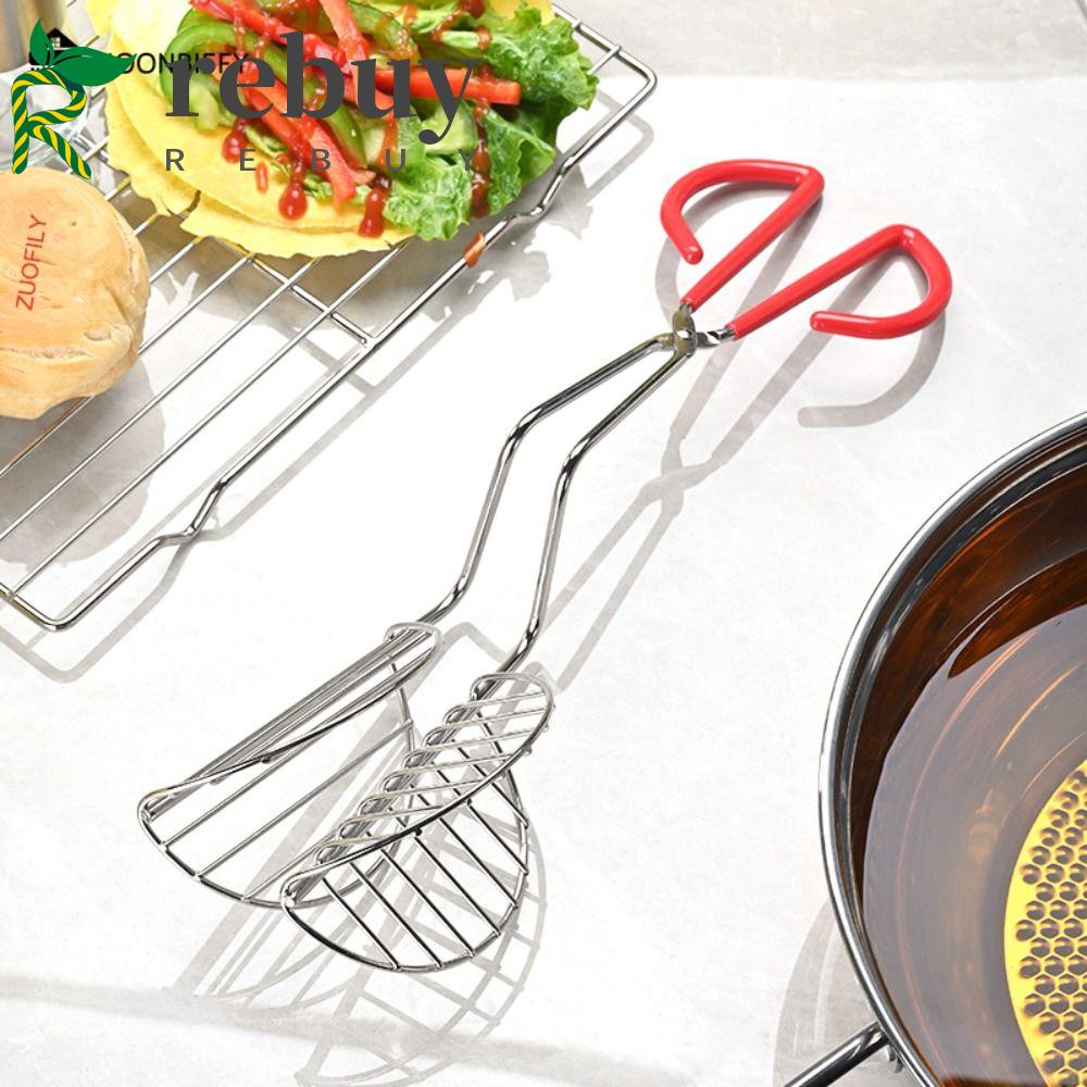 Rebuy taco shell maker press crust kitchen thép không gỉ bền dụng cụ chiên giòn dụng cụ làm bánh kếp kẹp taco giá đỡ