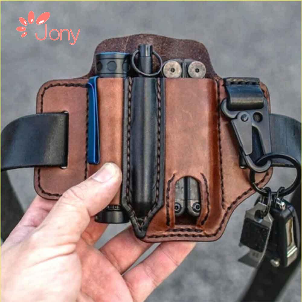 Jy1 multitool leather sheath fit for standard belt flashlight sheath 3 colors leatherman sheath