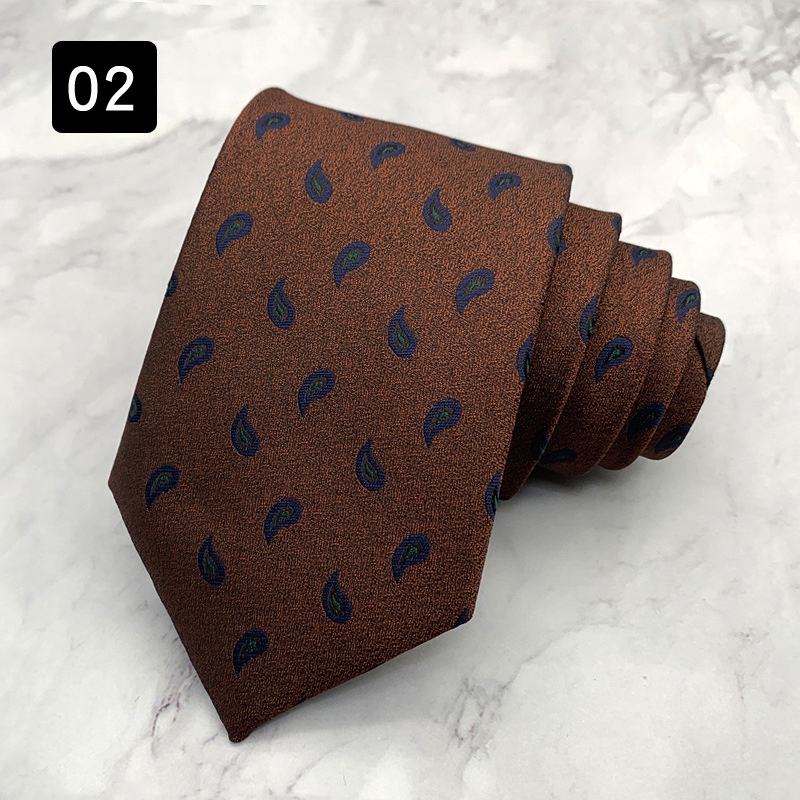 Cà Vạt 8cm Họa Tiết paisley cashew Lịch Lãm Cho Nam