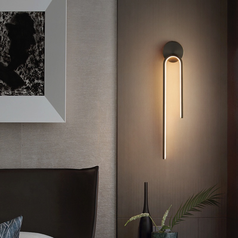 Phòng ngủ bằng đồng mới đèn tường đầu giường phòng khách bắc âu nền sofa đèn tường ánh sáng hiện đại và đơn giản đèn hành lang sang trọng phong cách mới