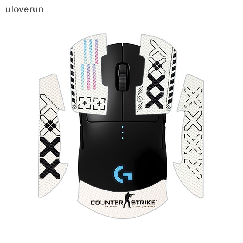 Uloverun mouse grip tape skate handmade sticker non slip suck sweat for logitech g pro x superlight wireless mouse vn
