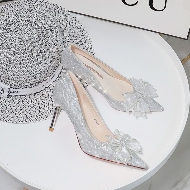 Giày cao gót NHŨ NƠ CÁNH TIÊN bít mũi gót nhọn 7-9 phân  mã U9