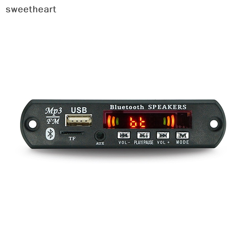 Không dây Bluetooth 5.0 9V-12V MP3 WMA Bảng Giải mã âm thanh xe hơi USB TF FM Đài phát thanh mô-đun Màn hình màu máy nghe nhạc MP3 với điều khiển từ xa mới