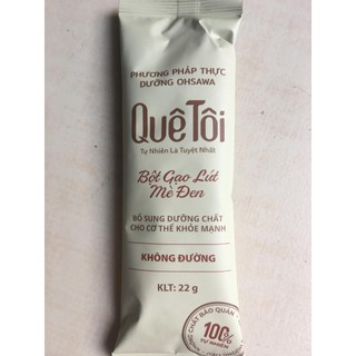 [Mẫu dùng thử] 1 gói Bột gạo lứt mè đen (giúp giảm cân) Quê tôi 22gr LOẠI 1 VHMART119