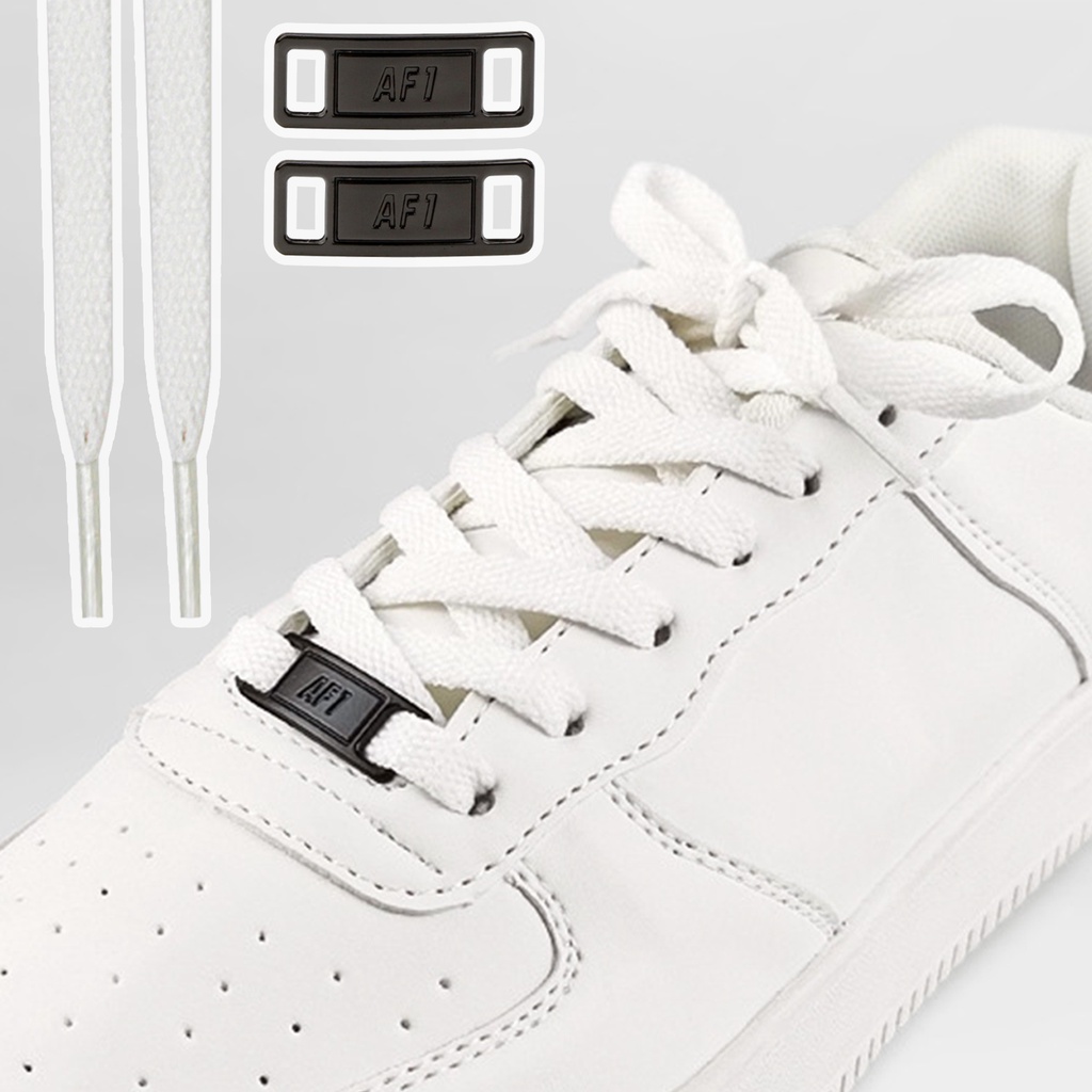 1 cặp thời trang phong cách cá tính all-match sneaker kits giày ren khóa trang trí diy