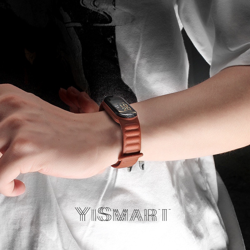 Dây đeo cho xiaomi mi band 7 6 5 nfc giả da silicone vòng đeo tay miband5 thay thế mi band 5 6 7 dây đeo thể thao