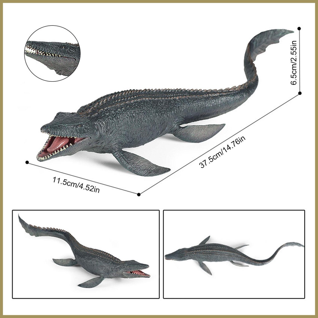 Hình thực tế khủng long mosasaurus bộ sưu tập mô hình đồ chơi bé trai sư tử trưởng thành cá sấu wild beast trang chủ decroation paca3vn