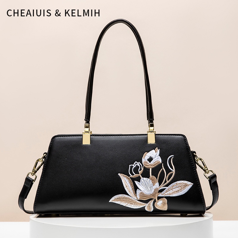 Túi thêu phong cách trung quốc nữ phong cách mới túi xách messenger dưới cánh tay túi mẹ trung niên gửi quà sinh nhật granny cou7777-2701