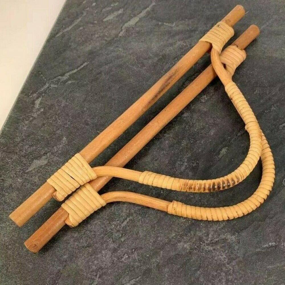 Tay Cầm Túi Trà Bằng Gỗ Tre Hình Chữ d Thời Trang