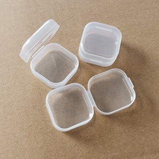 Hộp đựng nhẫn hình vuông cỡ nhỏ bằng nhựa trong suốt