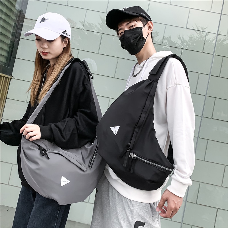 IMELON Túi Đeo Chéo Thể Thao Sức Chứa Lớn Màu Đen Cho Nam Và Nữ