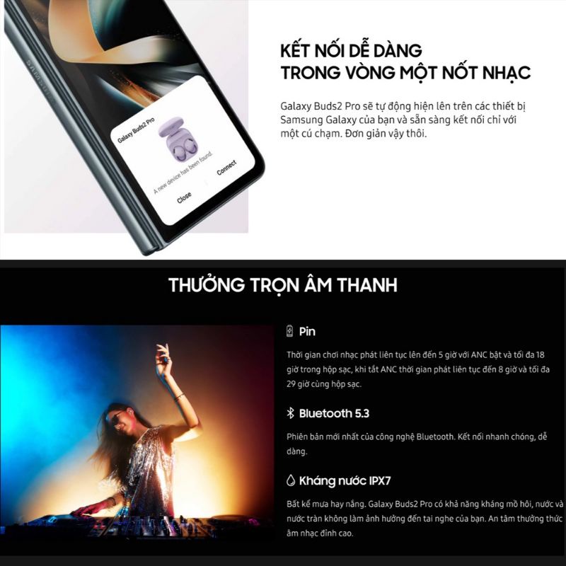 Tai Nghe Samsung Galaxy Buds 2 Pro - Hàng Chính Hãng - New