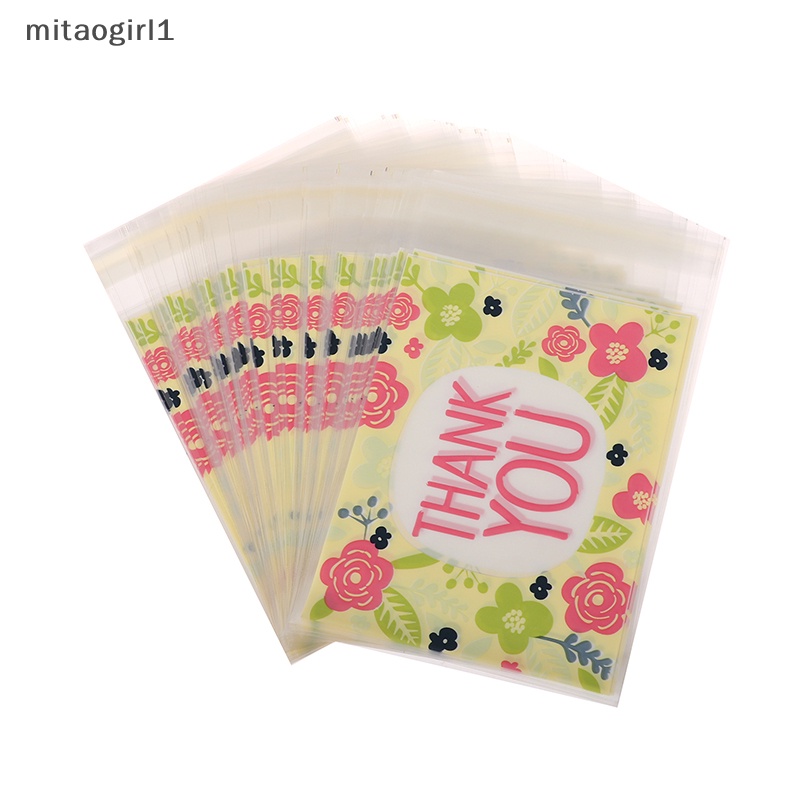 100 cái 10 * 13 cm cảm ơn cảm ơn túi bánh kẹo tiệc cưới ngày lễ tạ ơn túi quà tặng bánh quy nhựa túi đóng gói boutique