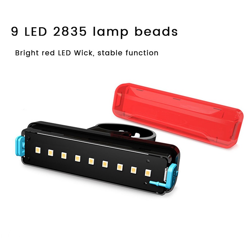 Đèn led 1200mah An Toàn Gắn Đuôi Xe Đạp Có Thể Sạc Lại