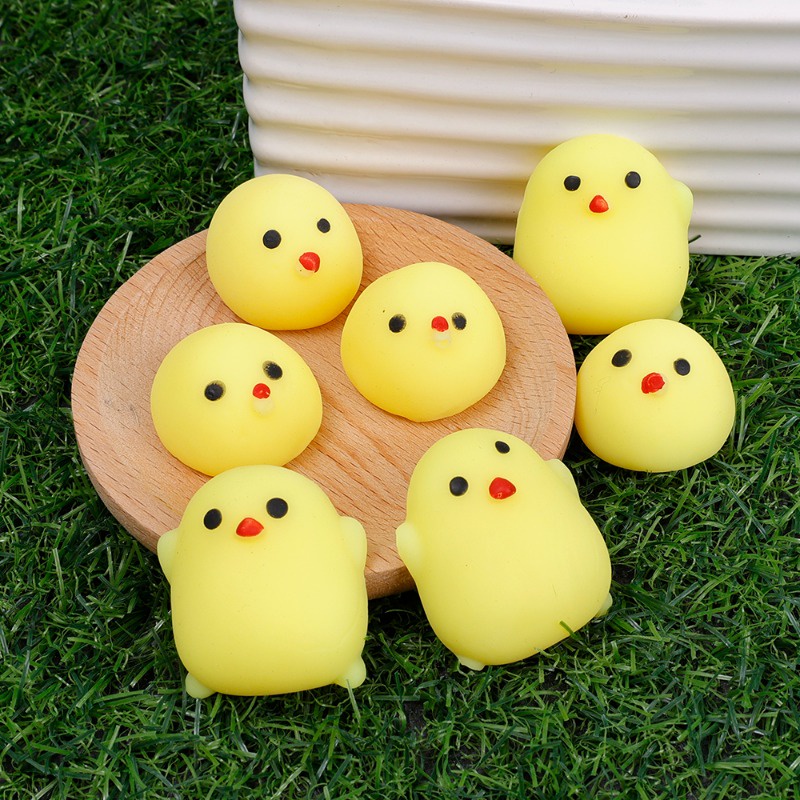 Đồ Chơi Bóp Giảm Căng Thẳng Hình Gà Con / Búp Bê Hoạt Hình Mềm Mại Đáng Yêu Cho Trẻ Em / Người Lớn