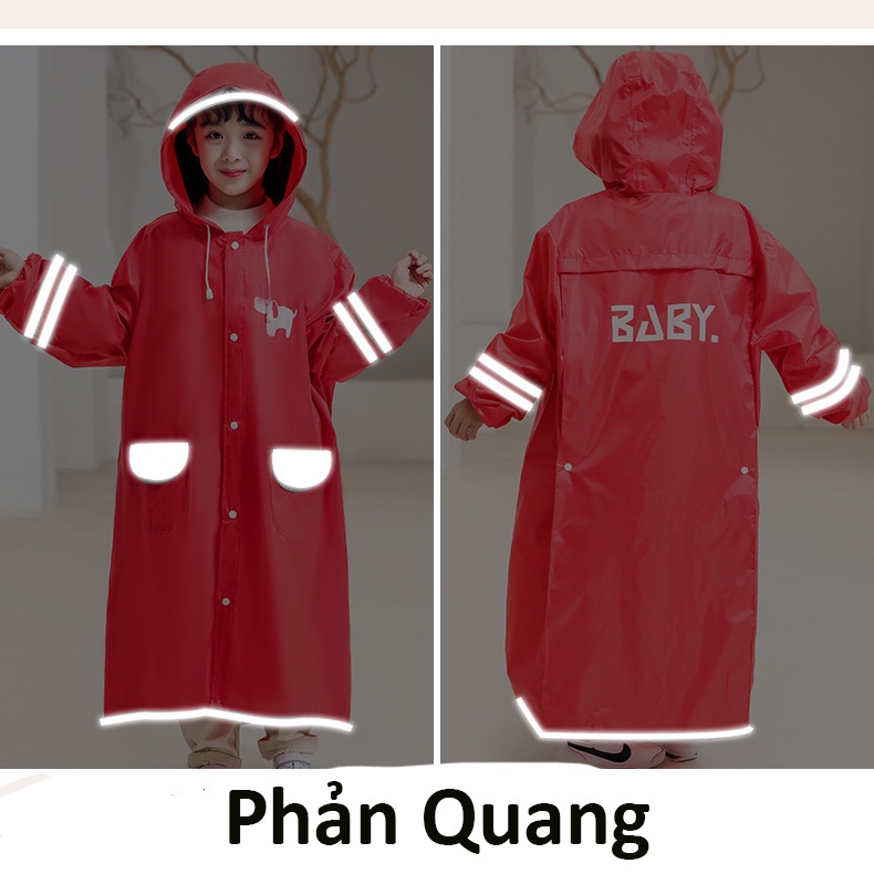 ( Áo Mưa Học Sinh Có Mũ trùm Đầu Trùm Đeo Balo Cao Cấp rất thoải mái)