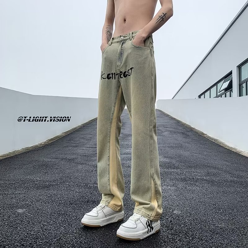 Quần jeans Nam Kiểu Dáng vintage Thời Trang Cá Tính