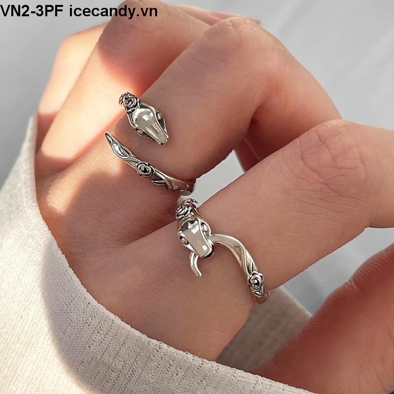 🥟ice🥟Nhẫn Thiết Kế Hình Rắn Độc Đáo Thời Trang Cao Cấp