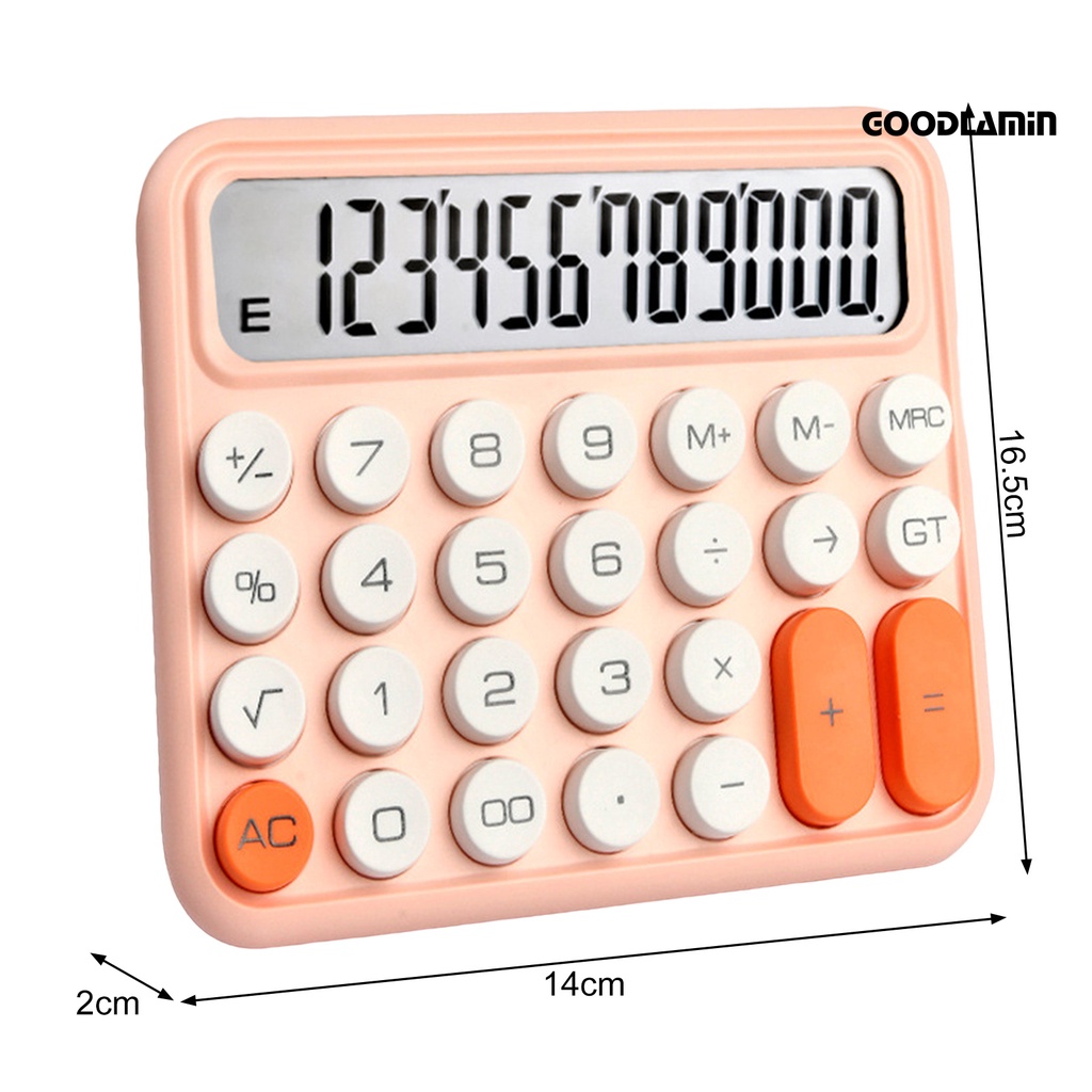 Máy tính cơ goodlawjcj 12-chữ số với màn hình lcd lớn tiện lợi chìa khóa nút tròn lớn chính xác