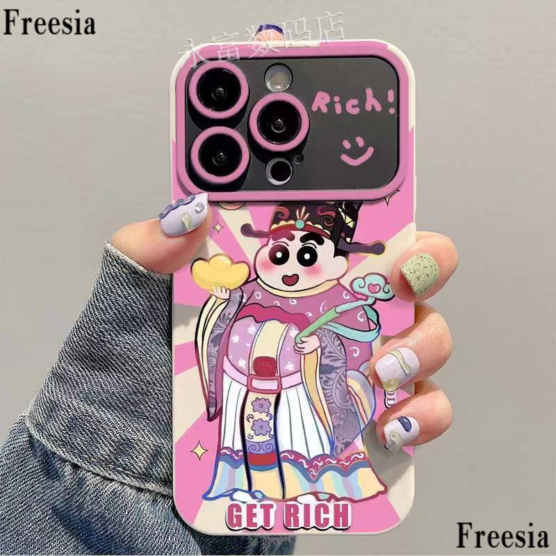 God of wealth shin-chan cửa sổ phong cách mới phù hợp với ốp lưng điện thoại apple 14promax iphone13pro12 / 11 soft 7p dcea