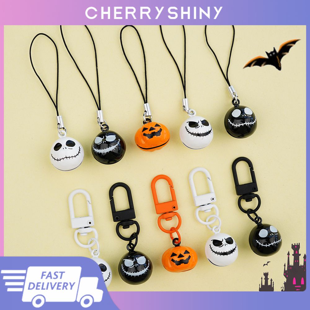 HOT! Ngộ Nghĩnh Bí Ngô Halloween Điện Thoại Di Động Treo Móc Khóa Hoạt Hình Tai Nghe Đĩa U Ngoại Thương Móc Khóa Mặt Dây Chuyền Quà Tặng