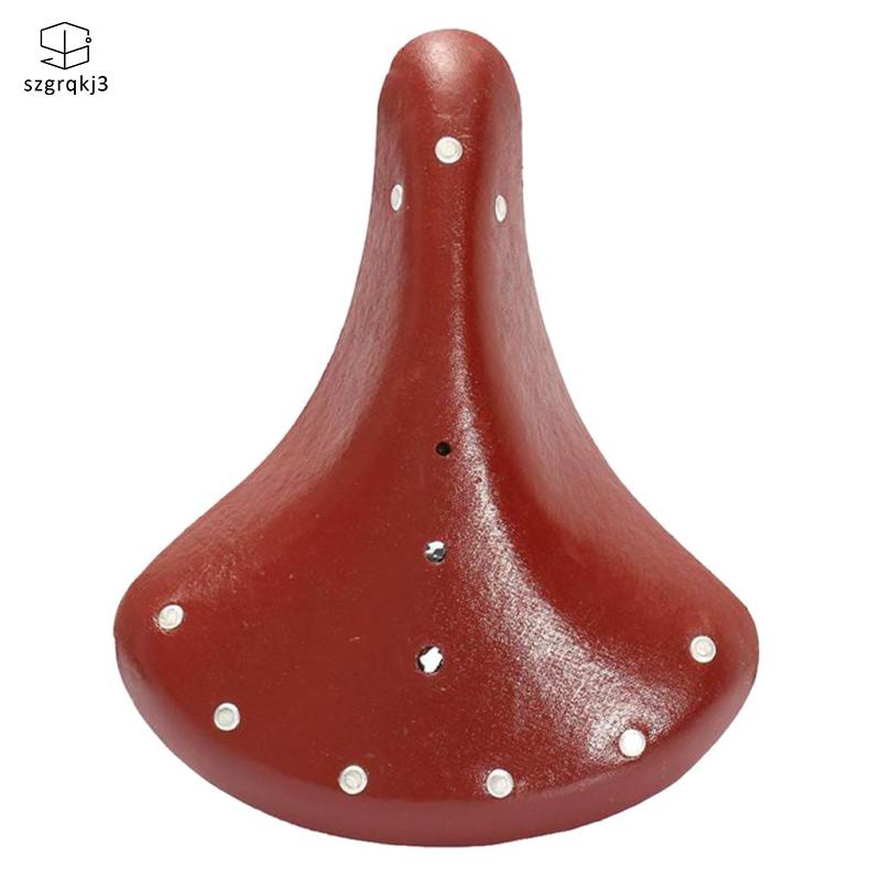 Xe đạp đường trường retro rỗng ghế da yên xe màu nâu