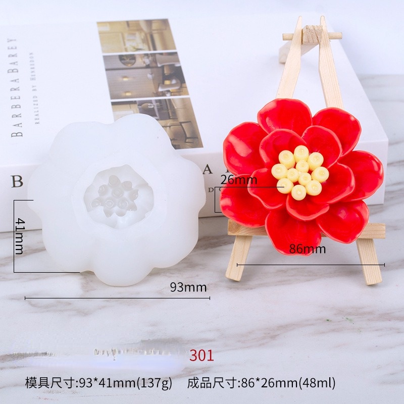 Khuôn silicone hoa hồng hoa mẫu đơn hoa cúc trang trí bánh sô cô la