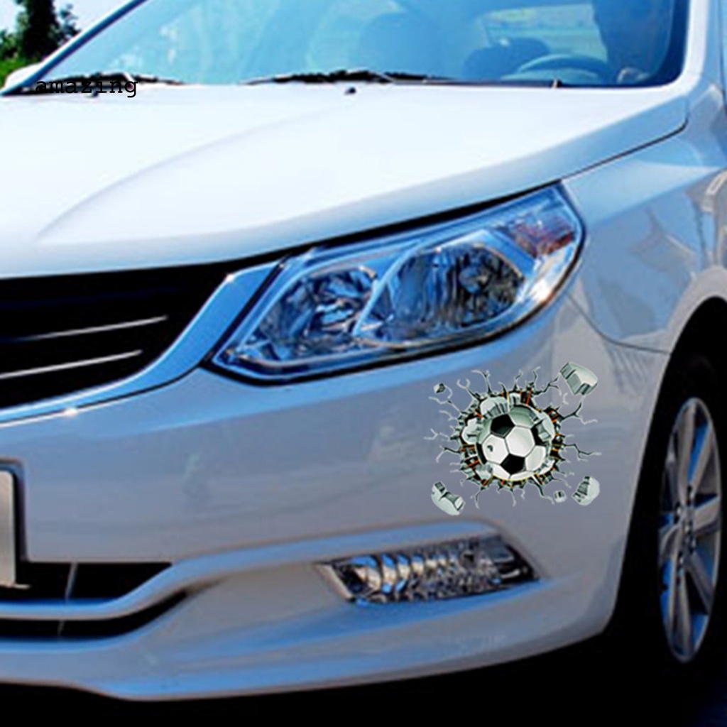 Sticker Dán Kính Xe Hơi Hình Quả Bóng Đá 3D Sống Động Lâu Trôi